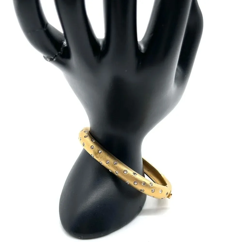 Swarovski Cuff in Gold tone w/Swarovski Crystals
